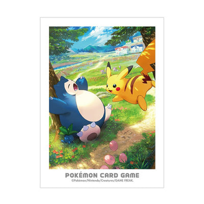 Pokemon TCG Card Sleeves Kanto's Adventure Pikachu & Snorlax