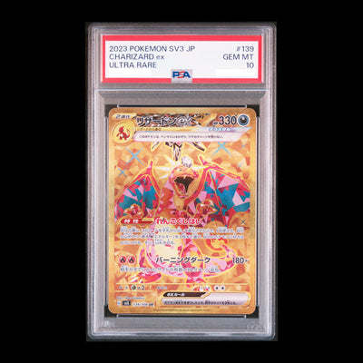 Pokemon TCG PSA10 Charizard EX 139/108 UR Ruler Of The Black Flame 2023